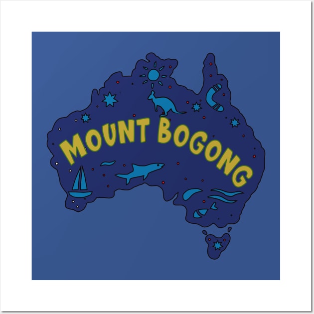 AUSSIE MAP MOUNT BOGONG Wall Art by elsa-HD